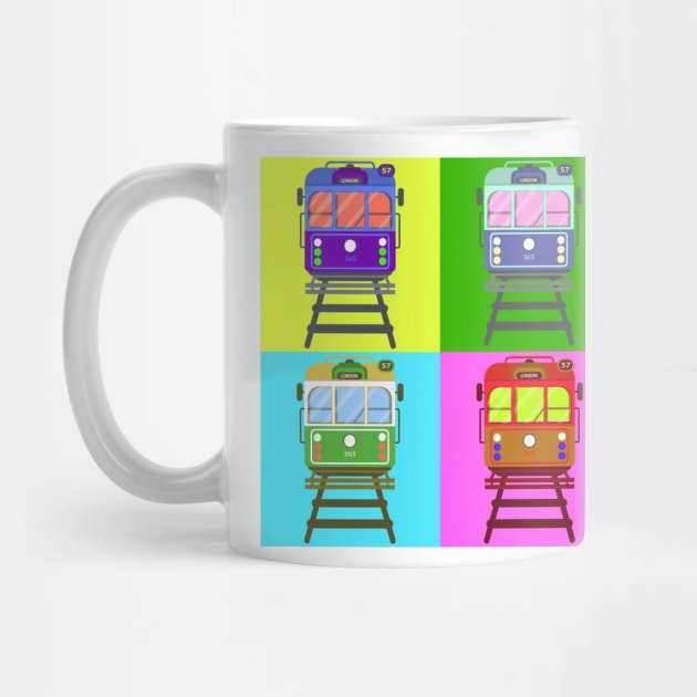 Tram train pop art by IDesign23